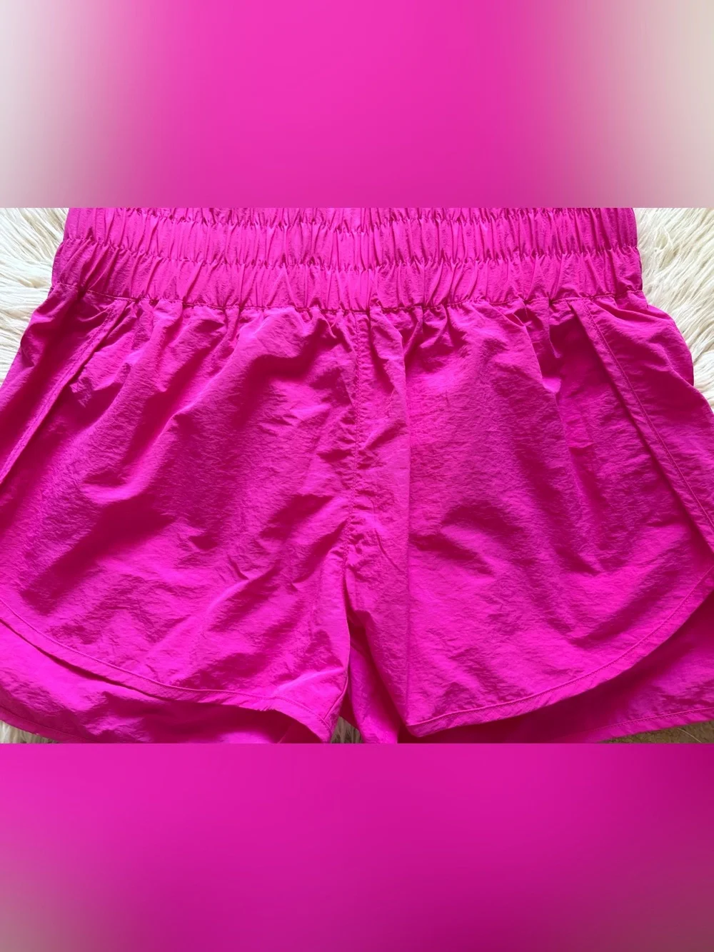 Zenana Casual Windbreaker Smocked Waistband Running Active Gym Shorts Women’s 1X